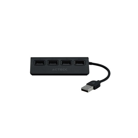 Hub USB 2.0 Acteck AC-923064 / Negro / 4 puertos