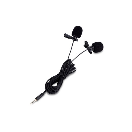 Micrófono Lavalier DBugg Doble ML23 / Negro / 3.5 mm