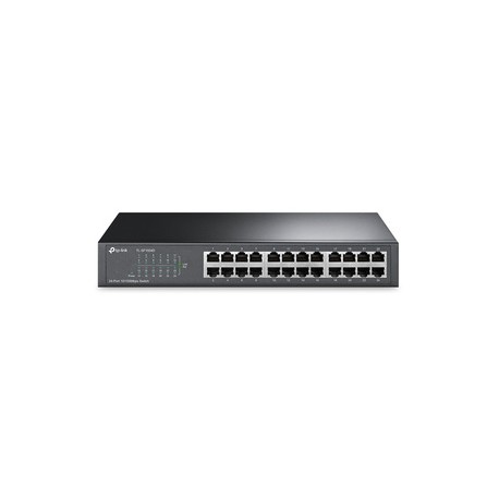 Switch Fast Ethernet TP Link TL SF1024D / Negro / 24 puertos