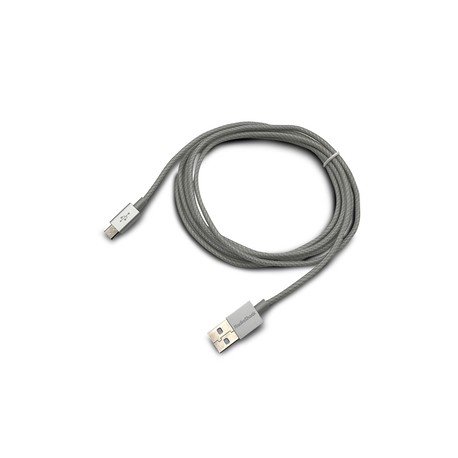 Cable USB a Micro USB RadioShack / 1.8 m / Trenzado / Plata